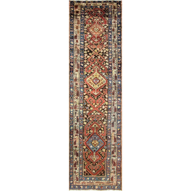 Antique Northwest Persian Runner, C-1900's, 3'6" × 13'8" For Sale