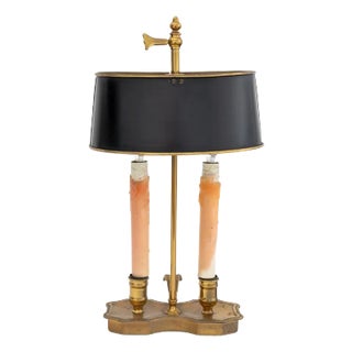 Brass Two-Light Table Lamp, 20th C. For Sale