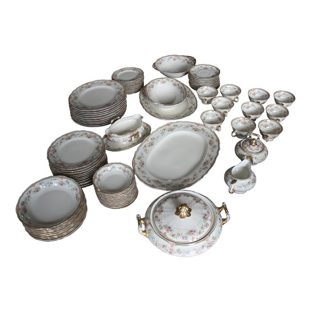 Franconia-Krautheim Aida Gold Verge & Trim China Serving Set - Set of 85 For Sale