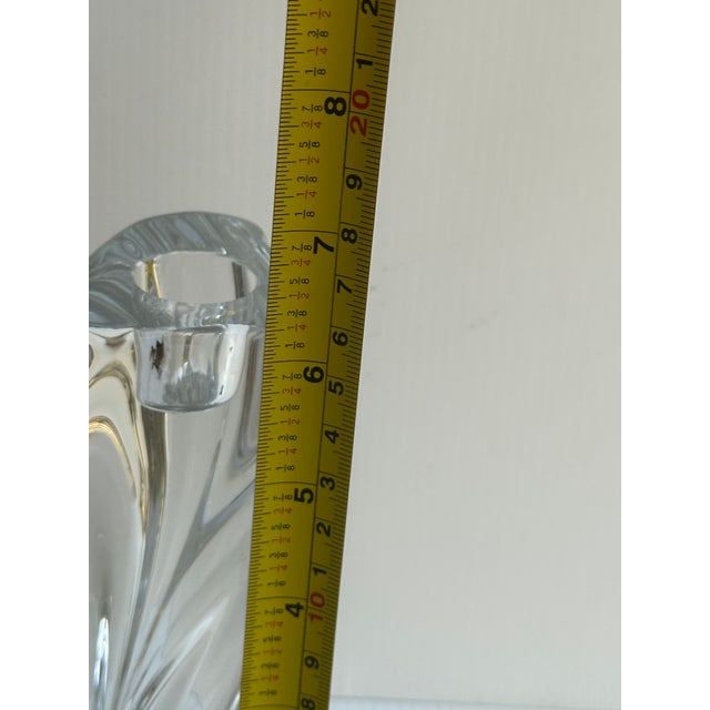 Baccarat Baccarat France Signed Single Light Swirl Candlestick 6: High Crystal Ode;lon Line For Sale - Image 4 of 11