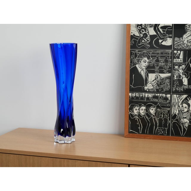 Vintage Danish Cobalt Vase, 1970s For Sale - Image 10 of 11
