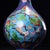 Blue Pair of Vintage Chinese Cloisonné "Crane & Peach" Long Neck Vases - 42cm For Sale - Image 8 of 9