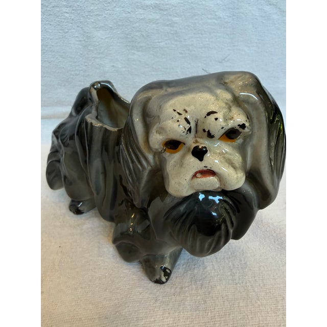 1940s Porcelain King Charles Cavalier Planter For Sale - Image 11 of 12