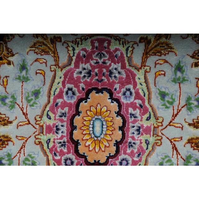 Royal Tabriz Cork Wool & Silk Rug, 1980s For Sale - Image 9 of 18