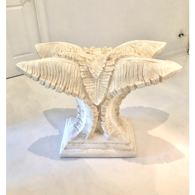 Sculpture Materials 1980s Vintage Regency Sculptural Palm Leaf Pedestal Base For Sale - Image 7 of 11