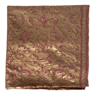 Authentic Mariano Fortuny “Sevigne” Rust and Gold Textile - 6 Yards For Sale