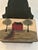 Charming wood salt box hand-painted in hunter green featuring a country Shaker home motif on lid. Hardware on back if...