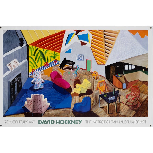 David Hockney at the Metropolitan Museum of Art Exhibition Poster, 1990s For Sale - Image 9 of 9