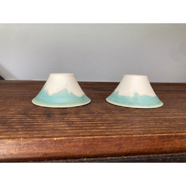Japanese Mt. Fuji Sake Cups Set – Handcrafted Porcelain Ochoko With Wooden Gift Box – Unused For Sale In San Francisco - Image 6 of 9