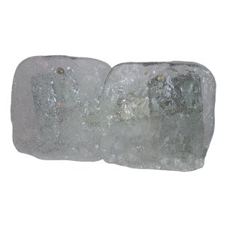 Ice Glass Wall Lamp by Jt Kalmar for Kalmar, 1960s For Sale