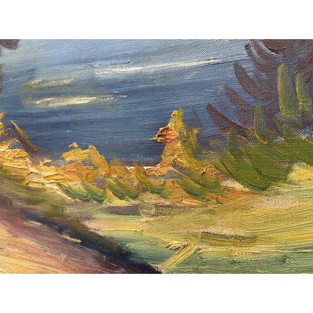 Paul Fureby, Pine Trees with a Coastal View, 1960s, Oil on Canvas, Framed For Sale - Image 13 of 18