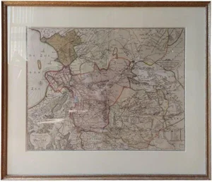 Antique Map of Overijssel by Visscher, 1660