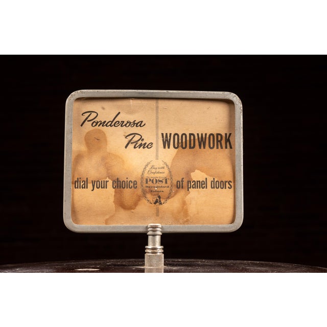 Wood Vintage "Ponderosa Pine Woodwork" Revolving Panel Door Pos Countertop Display For Sale - Image 7 of 9