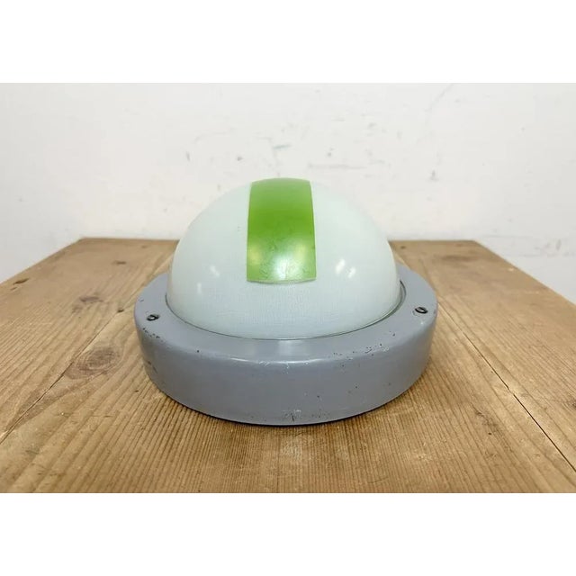 Metal Vintage Emergency Wall or Ceiling Light from Elektrosvit, 1970s For Sale - Image 7 of 13