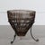 1950s Franco Albini Fish Basket Rattan & Iron Side Table For Sale - Image 9 of 9