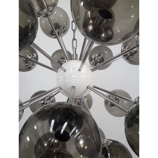 Not Yet Made - Made To Order 21st Century Nova Polished Nickel Smoky Murano Sputnik Chandelier by Fabio LTD For Sale - Image 5 of 5