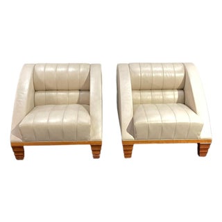 1990s Leon Krier for Giorgetti "Aries" Club Chairs For Sale