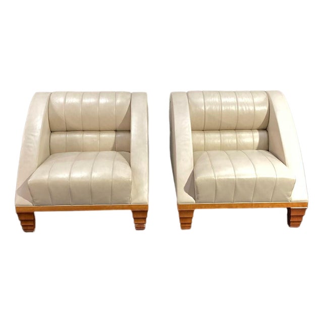 1990s Leon Krier for Giorgetti "Aries" Club Chairs For Sale