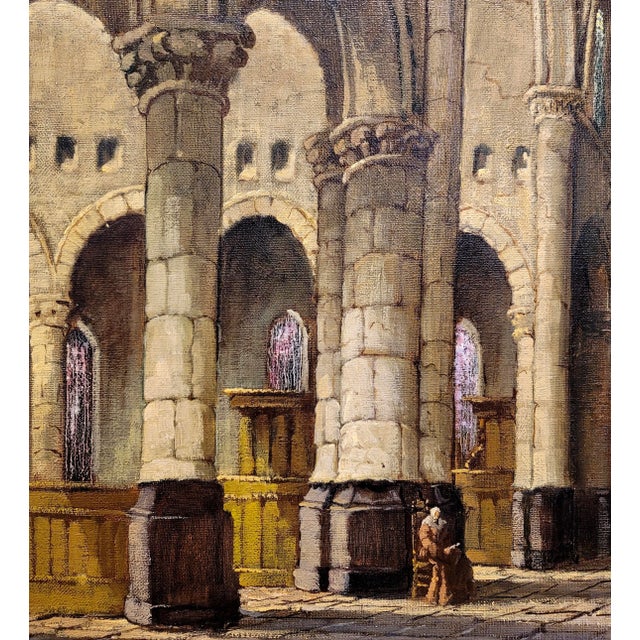 Gothic Adri Visser - Gothic St Mary's Church in Nottingham- Oil Painting For Sale - Image 3 of 11