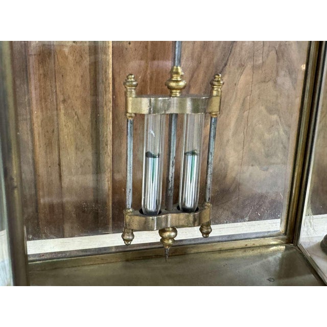 19th Century Louis XVI Portico Clock in Marble and Bronze with Its Covered Vases, 1890s, Set of 3 For Sale - Image 10 of 18