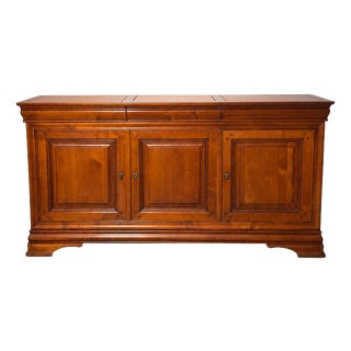 French Cherrywood Three-Door Sideboard For Sale