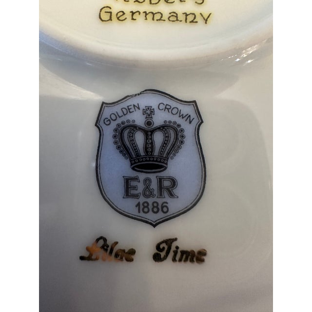 Vintage Schuman Arzberg Bavaria Germany "Lilac Time" Scalloped Porcelain 12" Decorative Plate For Sale - Image 11 of 13