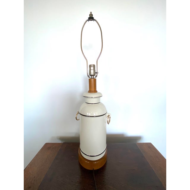 Antique White 1940s Mid-Century Forslund Gettysburg Address Lamp For Sale - Image 8 of 13