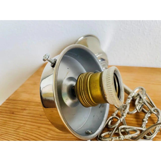 Large Mid-Century Modern Frosted Bubble Glass Hanging Light, 1960s For Sale - Image 10 of 13