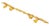 Contemporary Dangling 4 Charms 21k Gold Link Bracelet For Sale - Image 3 of 4