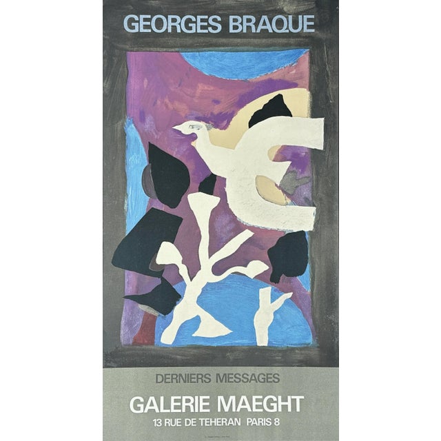 1960s Original Georges Braques ‘Deniers Messages’ Exhibition Lithograph For Sale - Image 5 of 5