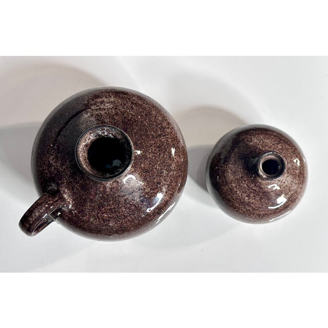 Studio Ceramic Art Jug and Vase from Elli & Walter Serocka, Germany, 1970s, Set of 2 For Sale - Image 18 of 18