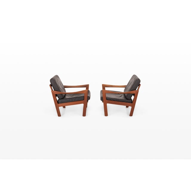 Niels Eilersen Vintage Easy Chairs by Illum Wikkelsø for Niels Eilersen, 1960s, Set of 2 For Sale - Image 4 of 12