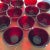 Glass Vintage Deep Ruby Red Pebbled Glass Small Bowls- Set of 15 For Sale - Image 7 of 12