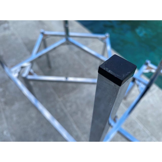 Vintage Chrome and Glass Nesting Tables, 1970, Set of 3 For Sale - Image 14 of 18