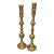 Vintage Pair Tall Brass Floor Candle Stands Holders Candlesticks For Sale