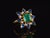 Late 20th Century Late 20th Century Gia Certified 8.20Cts Emerald Sapphire & Diamond 18k Gold Cocktail Ring, Size 6.75 For Sale - Image 5 of 15