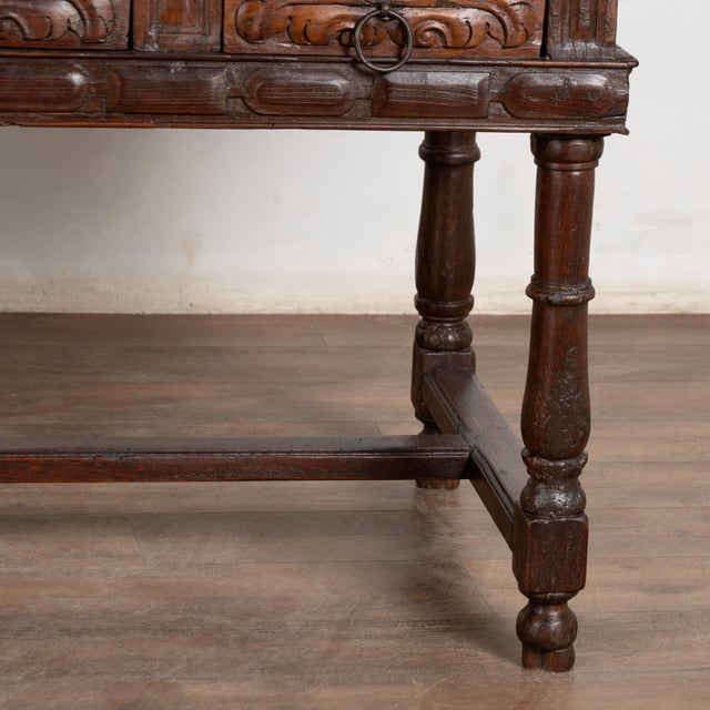 17th Century Spanish Oak Console Table With Three Drawers For Sale - Image 13 of 16