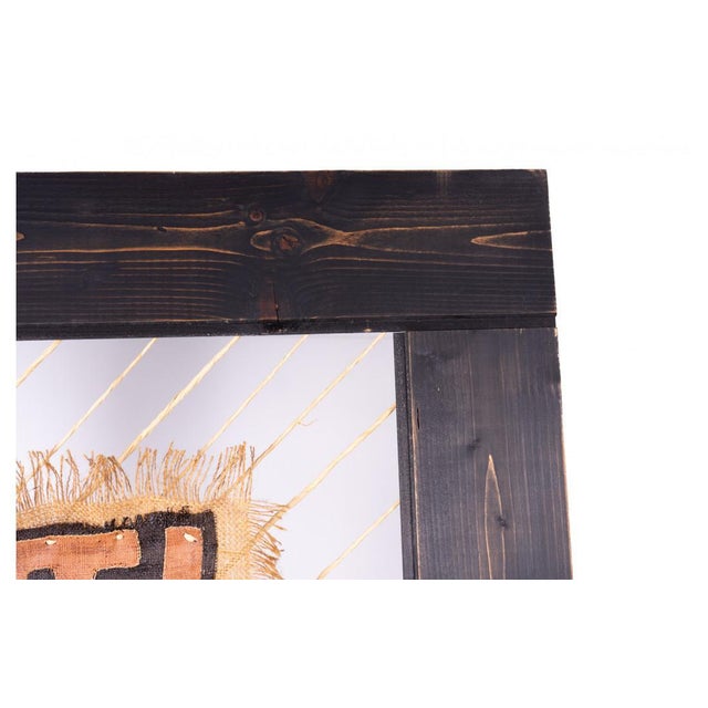 Ethnic Fabric Artwork with Wooden Frame For Sale - Image 5 of 7