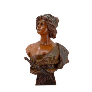 Ricardo Aurilli, Bust of Judith, 1900, Terracotta For Sale