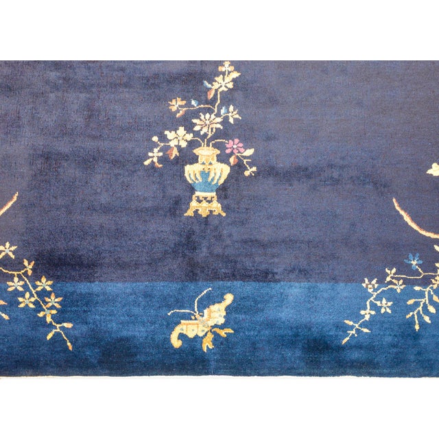 Blue Early 20th Century Chinese Art Deco Rug For Sale - Image 8 of 11