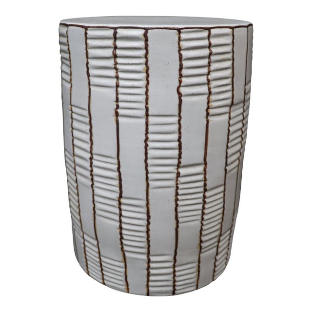 Mic Century Modern Geometric Stool For Sale