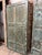 Antique Teal Hand-Carved Wooden Door – Floral Geometric Barn Door Panel 80x38.25 For Sale - Image 4 of 5