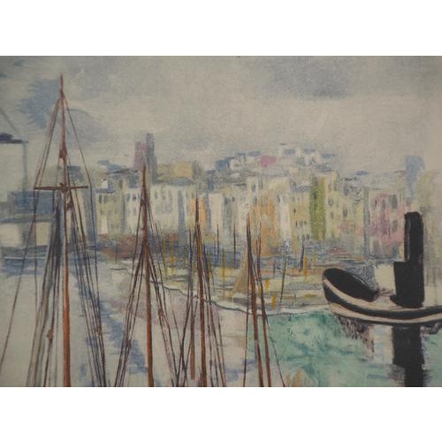 Moïse KISLING, Provence, the sailboats at anchor, Lithograph For Sale - Image 6 of 7