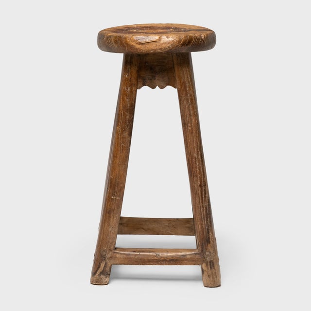 Chinese Chinese Provincial Four Leg Stool, C. 1900 For Sale - Image 3 of 4