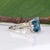 4Ct London Blue Topaz Estate Ring With Natural Diamond Accents: Solid 10k Gold, Size 6.75 For Sale In Columbus - Image 6 of 9