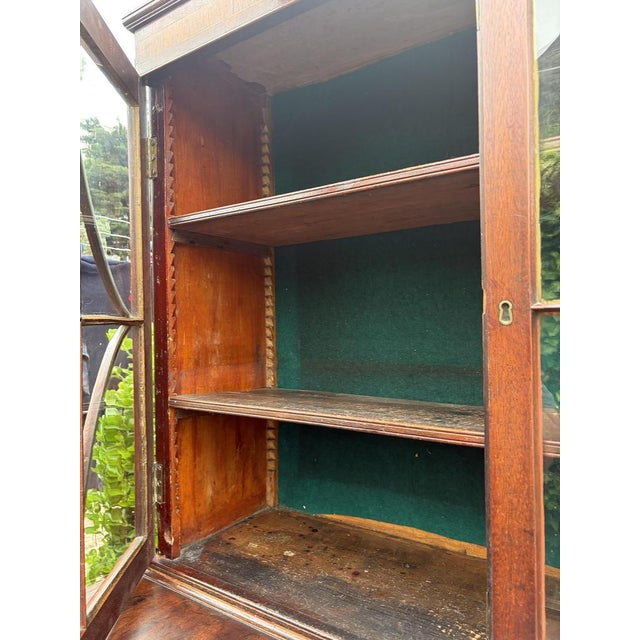 British Georgian Mahogany Inlaid Secretaire Bookcase, 18th Century For Sale - Image 15 of 18
