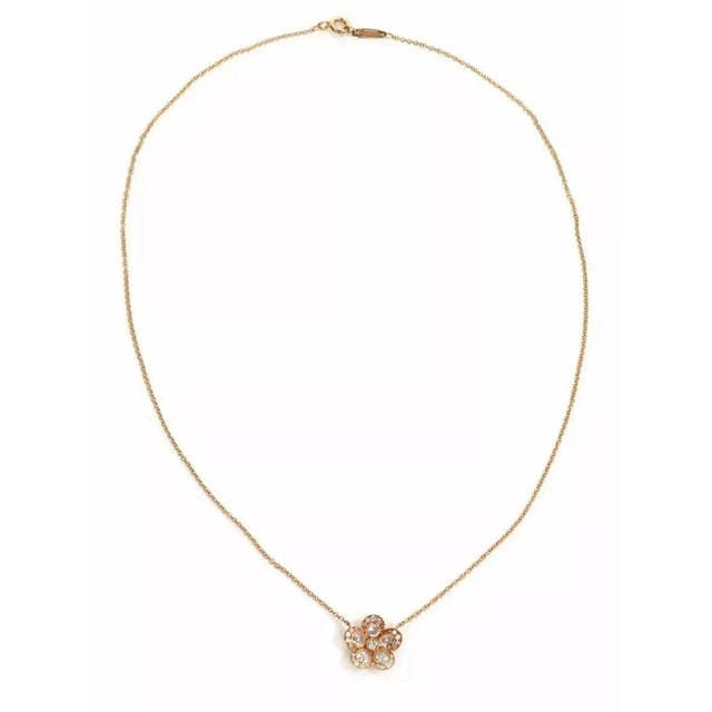Tiffany and Co. Tiffany & Co. Enchant Garden Flower Diamond 18k Rose Gold Pendant Necklace For Sale - Image 4 of 5