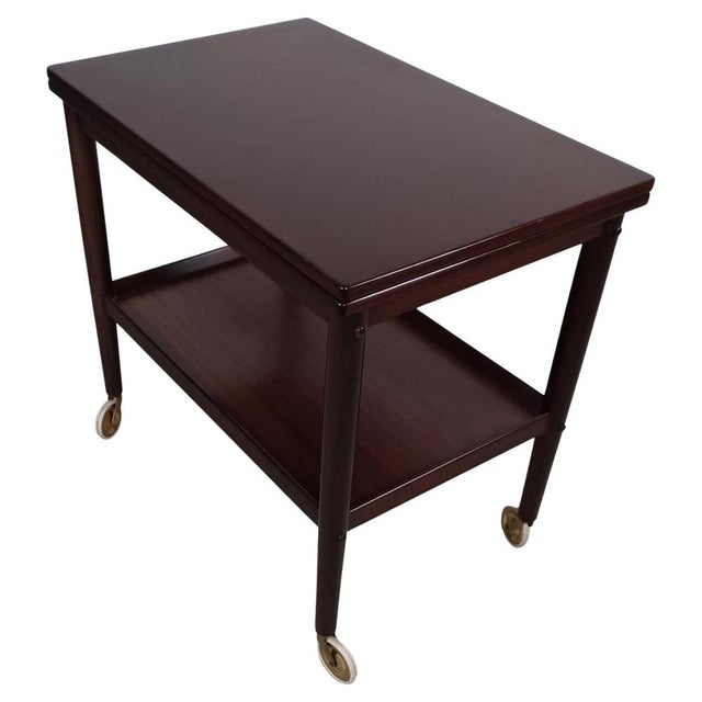 Fully Restored Rungstedlund Mahogany Multifunctional Side Table by Ole Wanscher, 1960s For Sale - Image 12 of 12