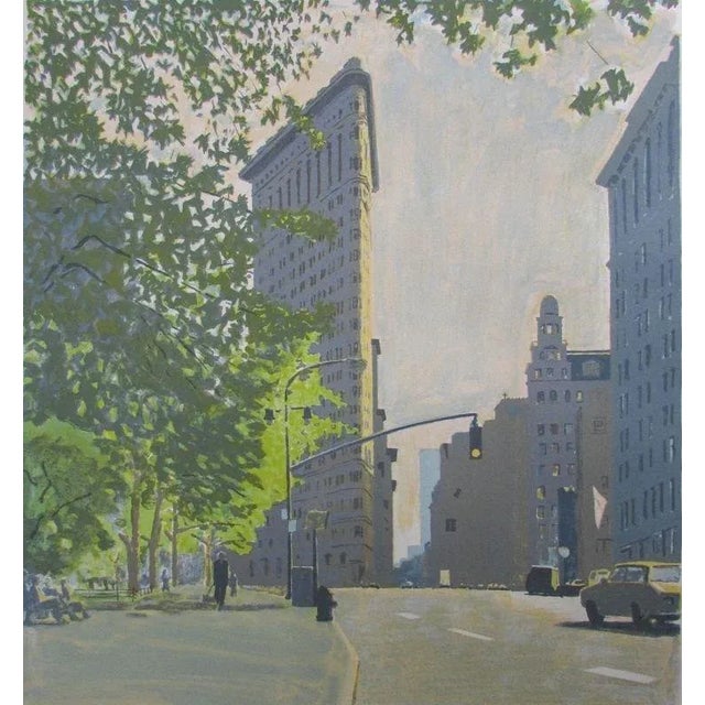 1980s Richard Mills Flatiron Building New York City Limited Edition Silkscreen Signed For Sale - Image 5 of 8