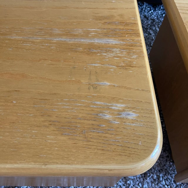 Wood 1950s Mid-Century Modern Wooden Bedside Tables - a Pair For Sale - Image 7 of 13